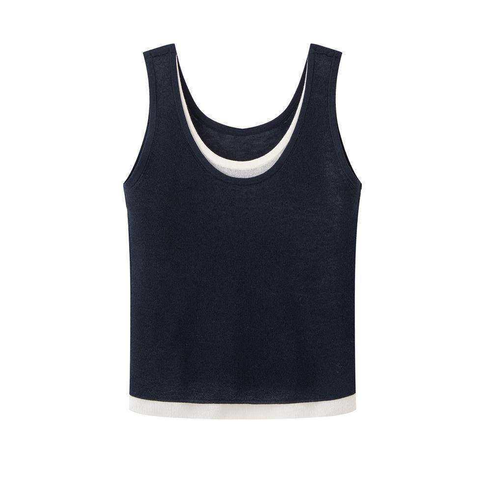 Spring 2026 Women s U-Neck Knit Camisole Tank Top Large