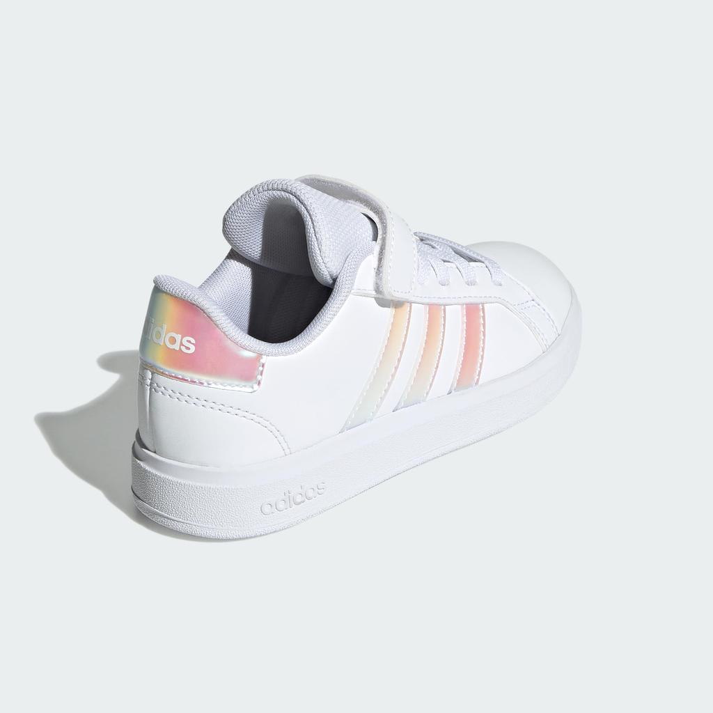 Adidas Grand Court Sneakers for Boys and Sizes Footwear White cm 2.0 Kids, Girls, 17-21.5cm, NIZ07, White/Iridescent/Footwear (IE3851), 20.0