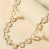 1PC European and American New Creative Retro Simple Pearl Necklace Women's Light Luxury Exquisite Collarbone Chain Ins Wind Neck Chain Tide