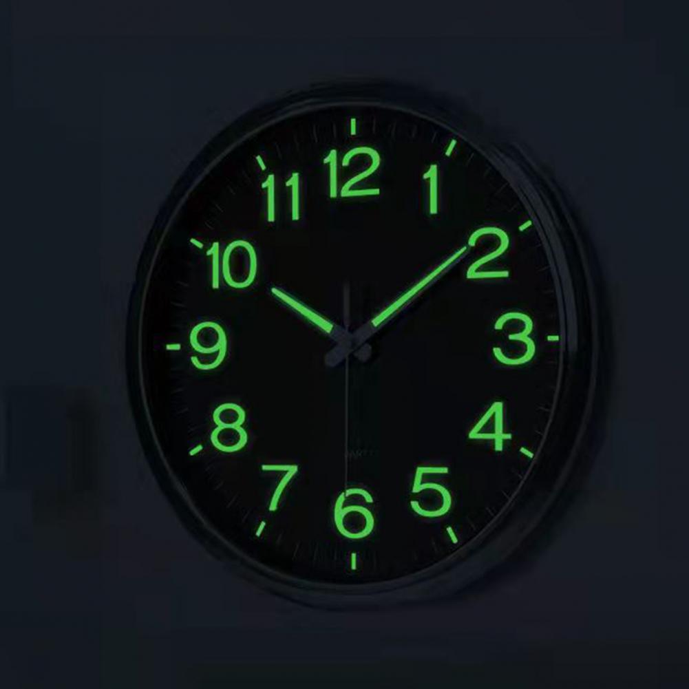 Nástěnné hodiny se svítícími tmavými ručičkami bez tikání Ultra tiché nástěnné hodiny nástěnné hodiny pro seniory s tichým chodem do ložnice do kuchyně