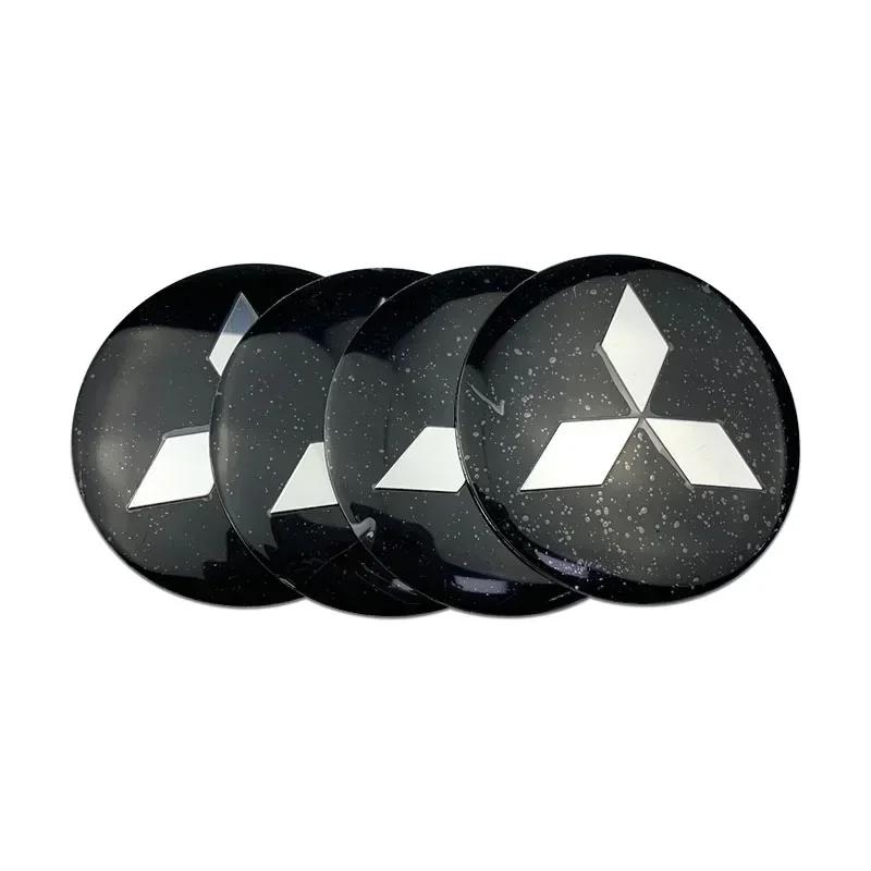56/60/65mm Aluminium Car Wheel Center Caps Sticker for Mitsubishi ASX Lancer L200 Pajero Outlander Eclipse Galant Ralliart