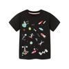Summer New Short Sleeve Cartoon Fashion Baby Casual Crew Neck Top for Boys