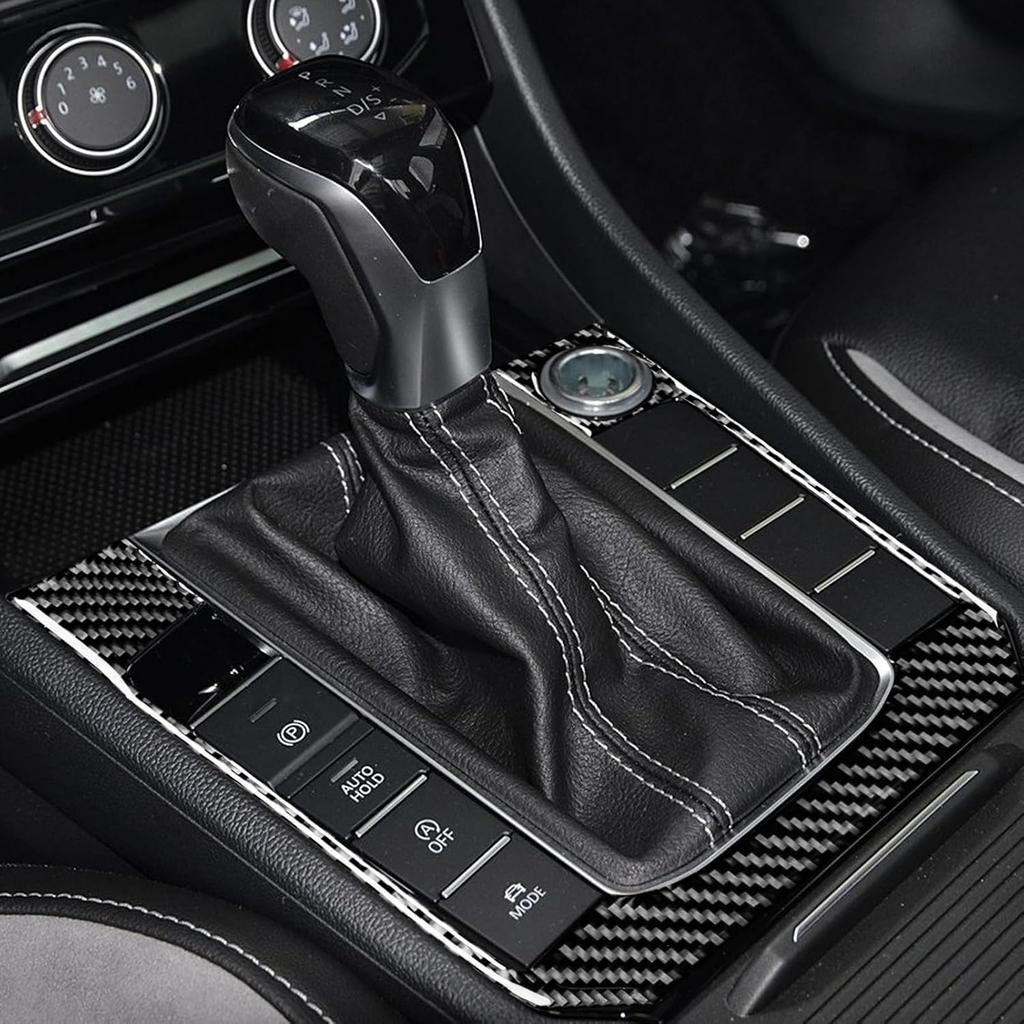 Durable Carbon Fiber Compatible with Volkswagen VW Jetta A7 2019-2025 2020 2021 2022 2023 2024 Accessories Car Gear Shift Control Anti-Scratch Panel