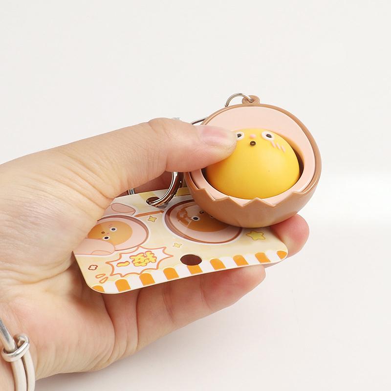 Bread Keycap Stress Relief Clicker Keychain Mechanical Keyboard Button Decompress Fingertip Keyring