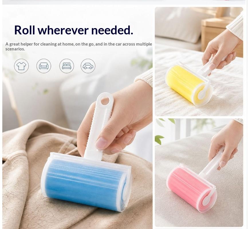 Washable Reusable Lint Roller 1Pcs Sticky Lint Remover for Pet Owners Clothes Furniture Carpet Car Seats