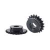 4-point 08B Sprocket Industrial Gear 22T-30Teeth 45 # Steel Inner Hole: 20-40mm Steel Blackened 08B High-frequency Quenching