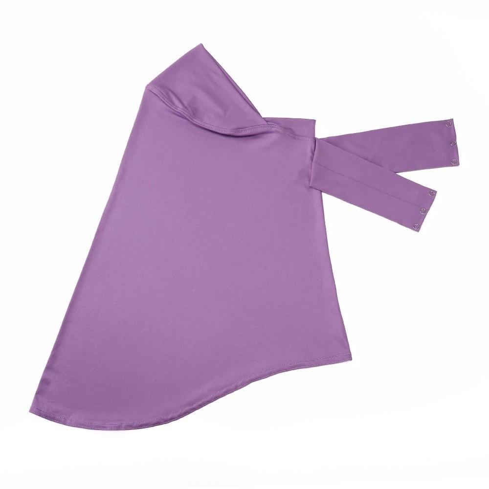 

Snap Fastener Women s Under Cap Soft Triangle Hair Scarf Simple Headwrap Hair Accessories фіолетовий