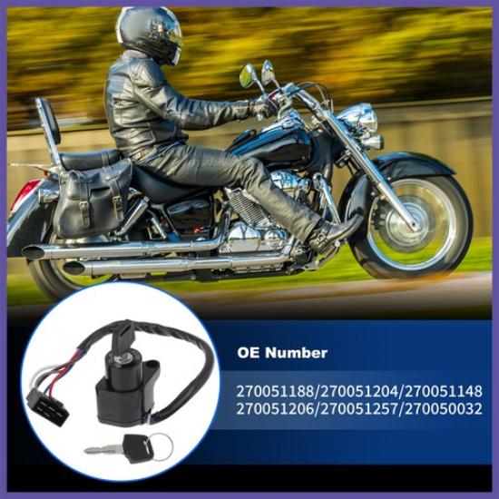 Motorcycle Ignition Switch Lock Set for Kawasaki EN400 EN500