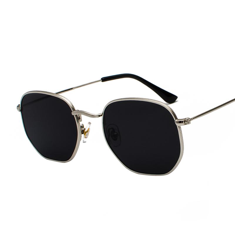 Retro UV400 Sunglasses with Hexagon Metal Frame Gradient Lenses Gold and Silver Frame Colors for Men and Women