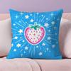 Anime Lucky Fruit Fun Pillow Case Anti-dustmite Pillowcase Invisible Zipper Silky Short Plush Sofa Cushion Cover