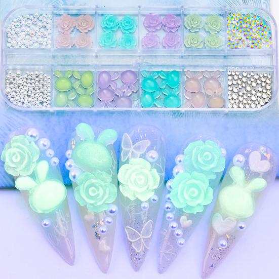 

DIY Маникюр Светящиеся ногти Красота Смола Ремесло Нежные акриловые ювелирные украшения для салона