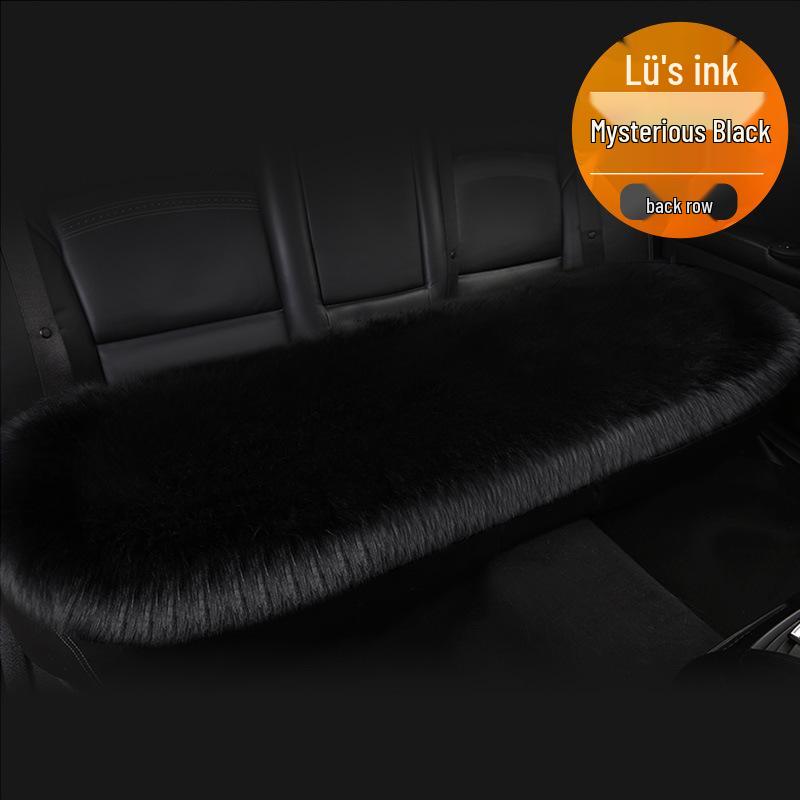 Plush Winter Car Seat Cushion - Furry Single Piece for Rear Seat Comfort