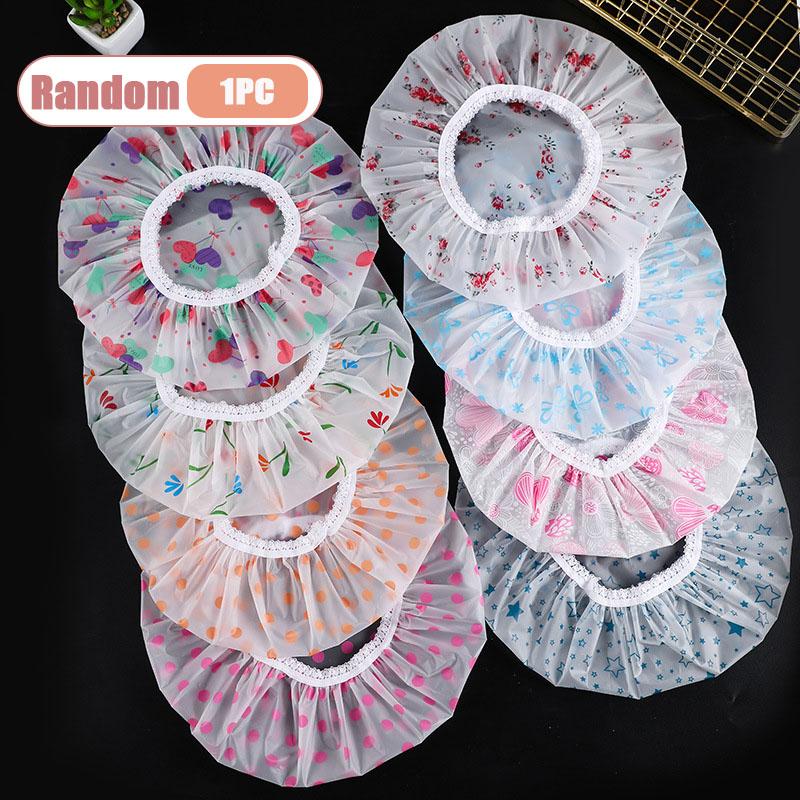 

1-40PCS Thickened EVA Rustic Shower Cap Waterproof Matte Design Random Style Makeup Protection Bath Accessories