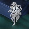 1pc Fashionable Faux Pearl Decor Flower-Shaped Rhinestone Brooch Suitable for Women's Daily Wear Valentines,Mom,Mother,Mother's Day,Gift