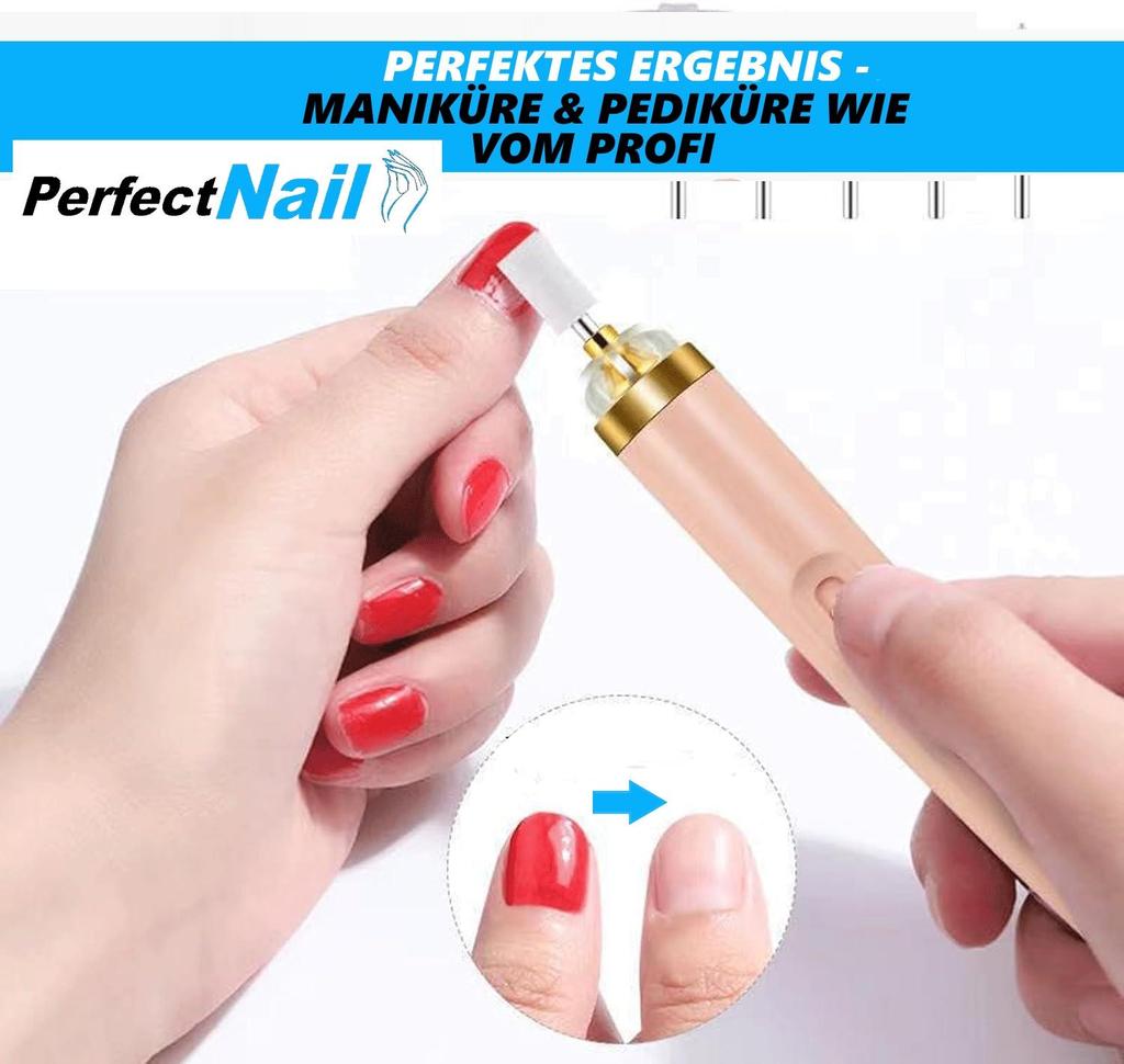 PerfectNail Elektrisches Maniküre Set Pediküre Nagelfräser Nagelfeile elektrisch