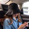 Foldable Raw Edge Fisherman Hat Sunshade Sun Protection Cap Versatile Thin Bucket Hat  Women