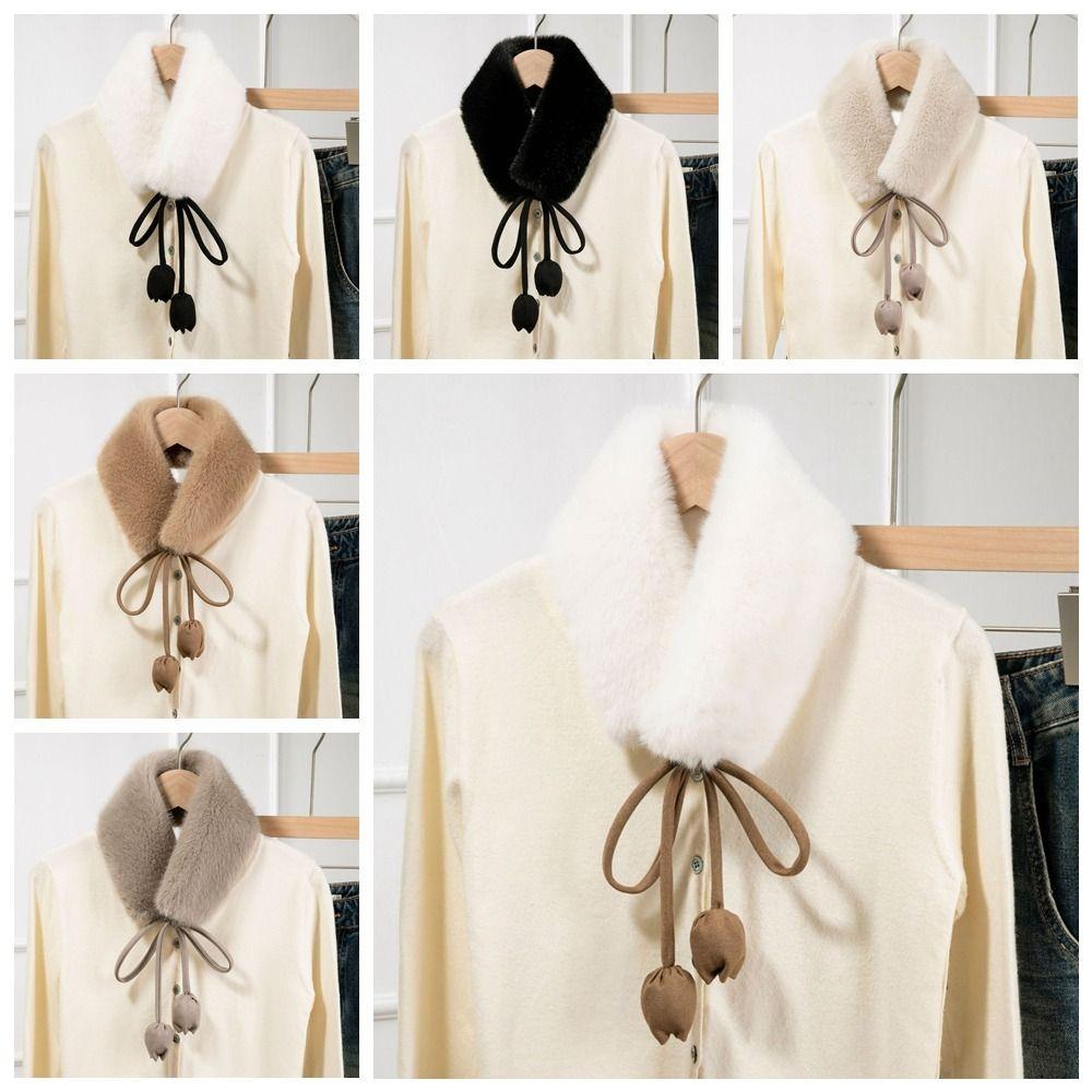 Multi Functional Warm Plush Scarf Headband Fur Neck Warmer Fashion Rabbit Fur Earmuffs  Shopping