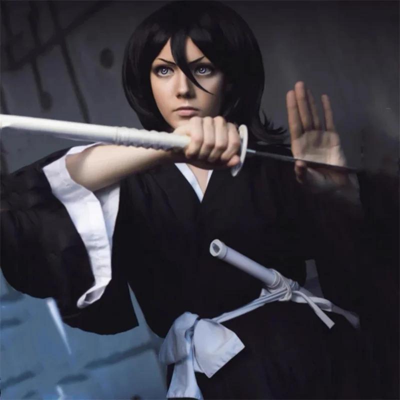 Costume Cosplay Bleach Kuchiki Rukia Kurosaki Ichigo Die Pa Soul Society Shinigami Kimono ținută completă Războiul de sânge de o mie de ani
