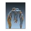 Abstract Metal Figure Statue Canvas Painting Poster and Prints Golden Portrait Sculpture Wall Picture for Living Room Home Decor
