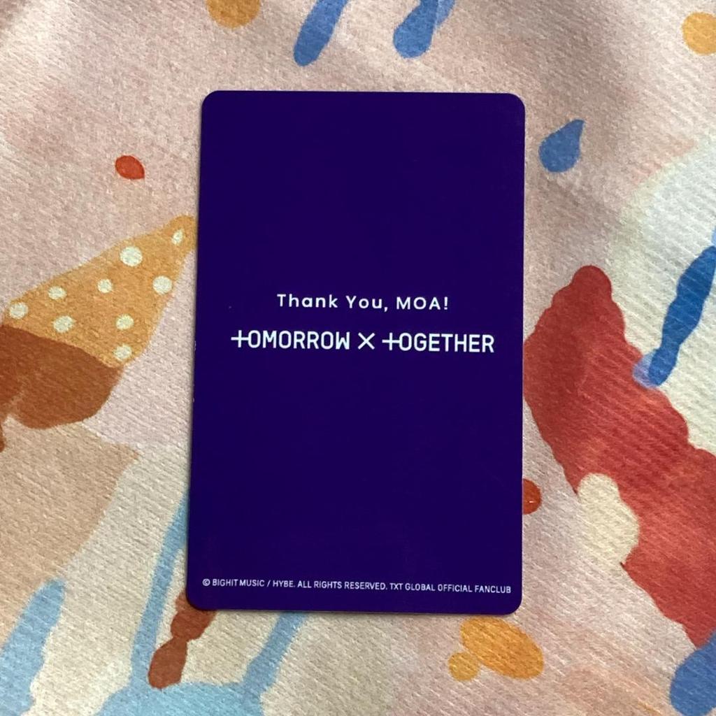 [USED] 2024 Yeonjun TXT membership MOA FC questionnaire trading card