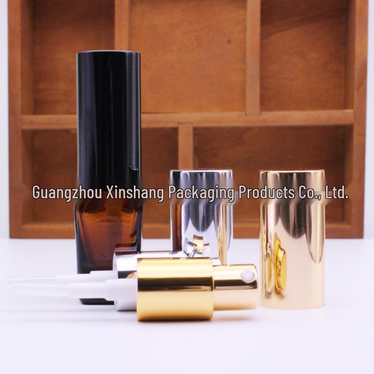 10ml Amber Glass Bottle with Pump for Essential Oils, Lotions, and Perfumes