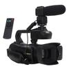 4K Video Camera Camcorder 18X Digital Zoom 4.0in Touch Screen WiFi Vlog Cameras with Microphone Handheld Stabilizer