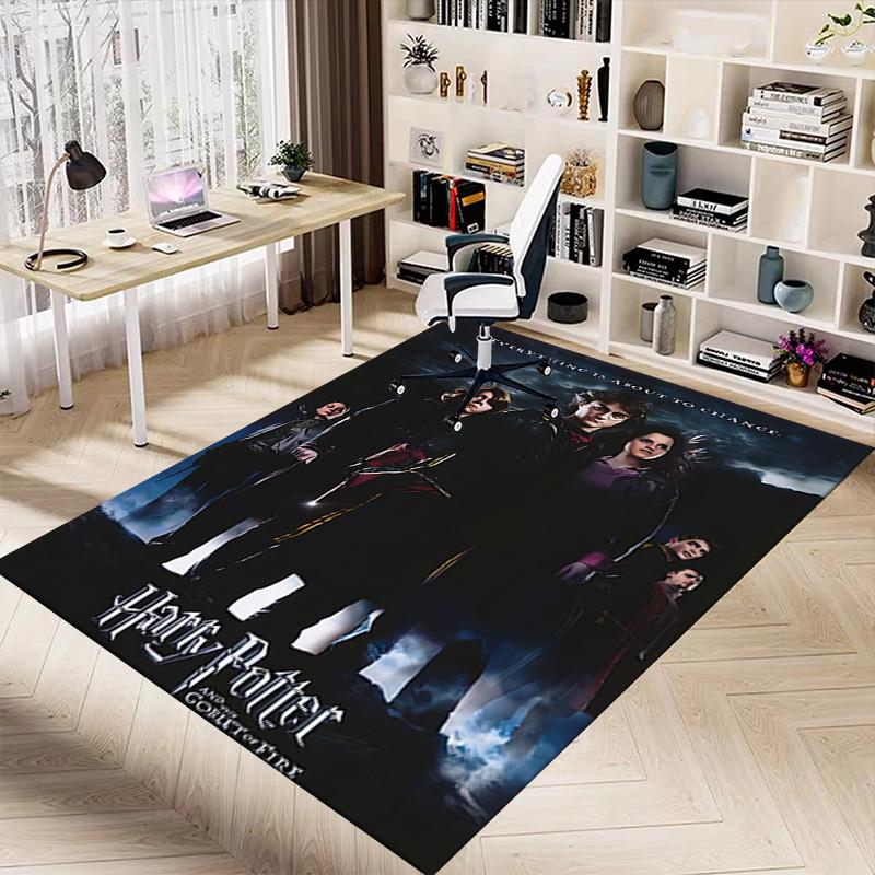 1pc Harry Potter, Goblet of Fire Carpet, for Home & Office Decor, Desk Chair Carpet, Festive GiftL1431