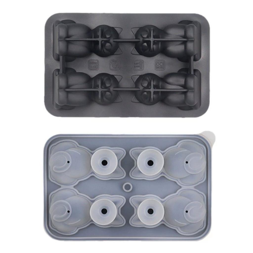 Cat ice grid ice cube mold household ice cube ice box silicone ice grid 3D cat shape food-grade silicone -40°C to 240°C 161g