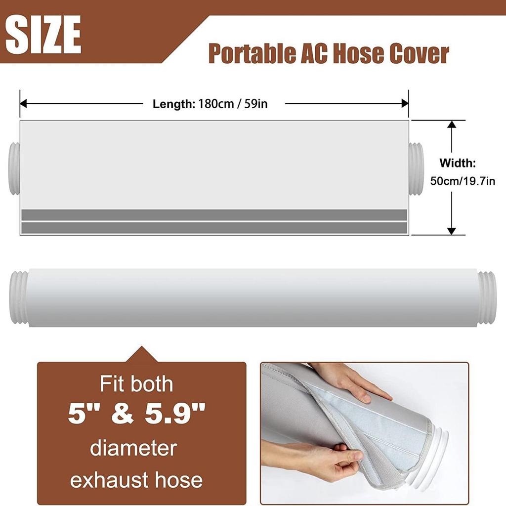 Hot Summer Ac Hose Insulation Wrap with adjustable straps insulated air conditioner hose pipe vent cover fast shipping
