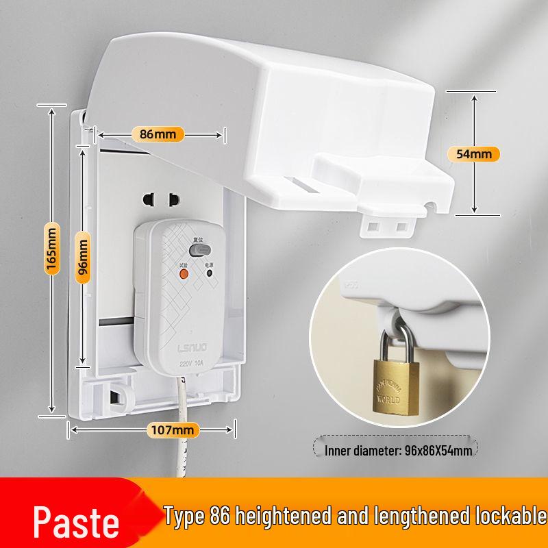 Self-Adhesive Splash-Proof Bathroom Socket Cover for 86 Type Switch