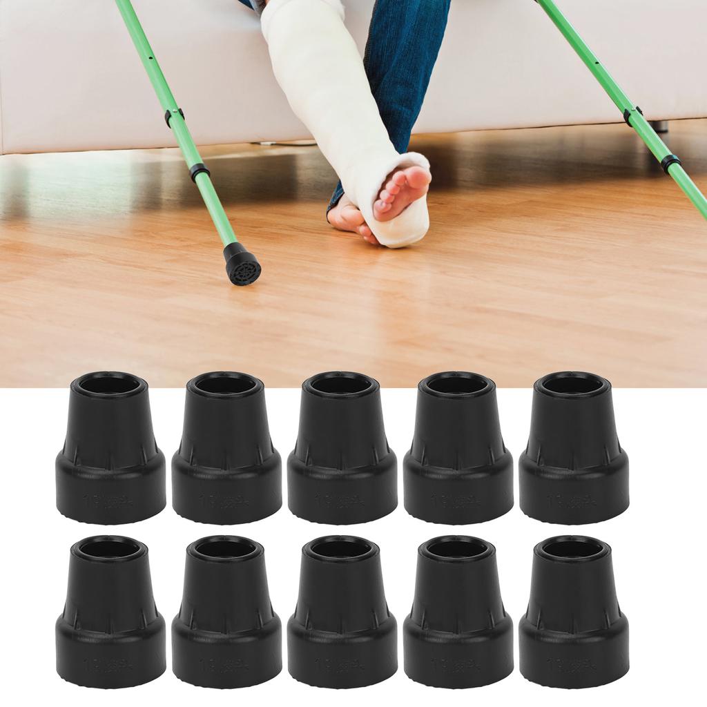 10 buc Vârf de Cârjă Cauciuc Diametru Interior 19mm Rezistență la Alunecare Vârf Robust pentru Baston de Mers