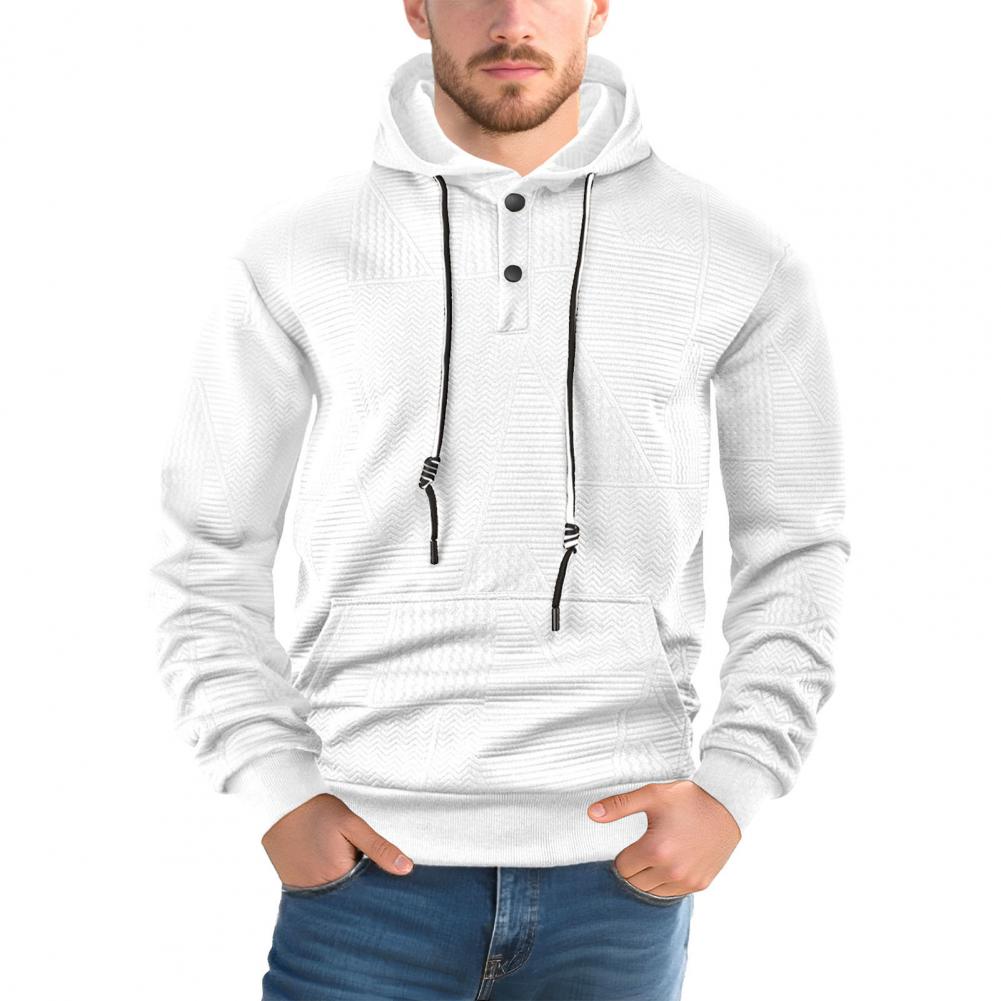 Spring and Autumn Pullover Solid Color Casual Sports Loose Trendy Long Sleeve Hoodie Men