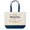 Tote Bag - PLANETEE - Top Director - Blue Background - Cotton 40 X 45 Cm - Large Size