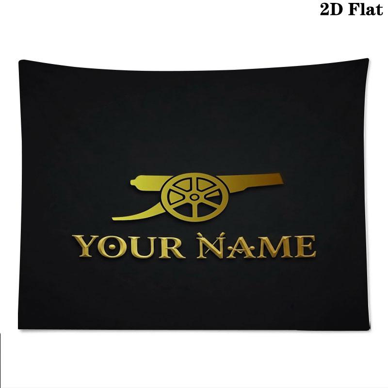 Arsenal F Custom Name Wall Tapestry Aesthetic Wall Hanging Printed Fabric Blanket Decorative Tapestries for Bedroom Living Room Home Decor