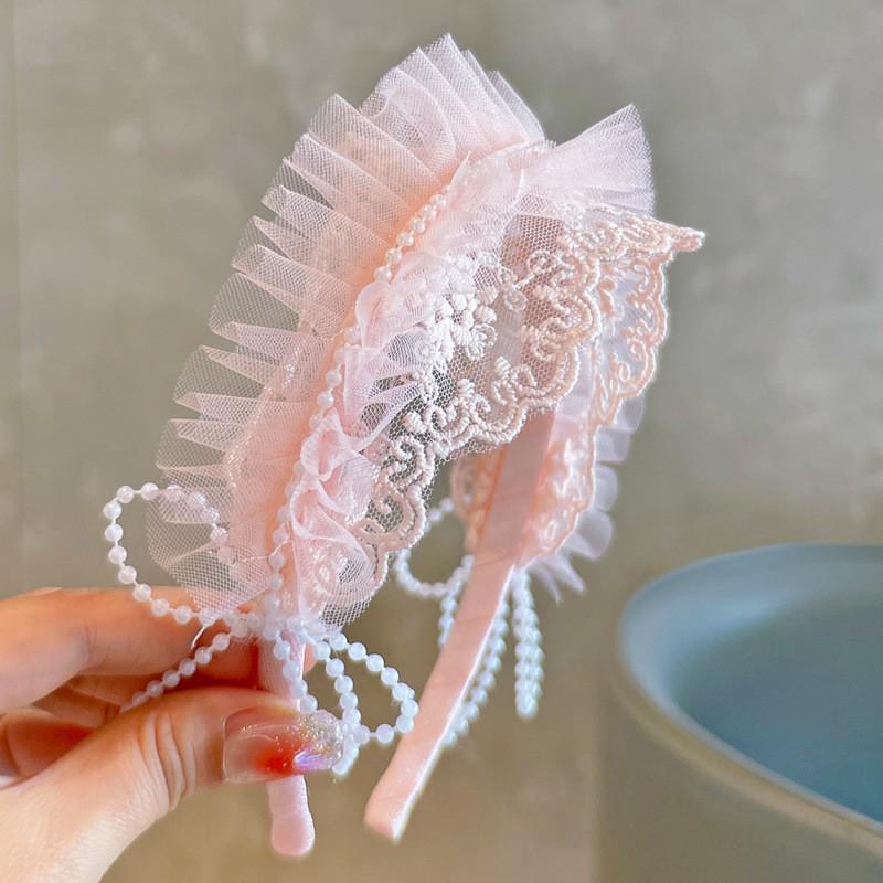 French Retro Princess Lace Pearl Lolita Headband & Hair Accessories