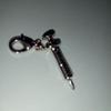 Used Q-pot Syringe-shaped silver charm approx. 2.3cm