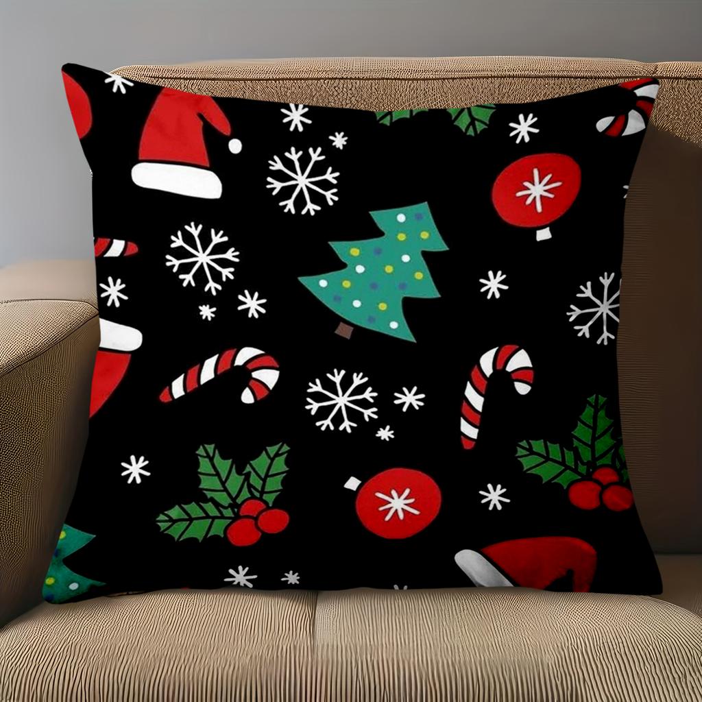 1 Pieces Christmas Pattern Decorative Throw Pillow Cushions Polyester pillowcase, sofa decorative cushion cov Headboard Pillow