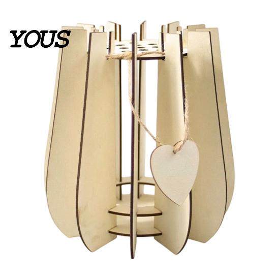 Anti Deformation Flower Pots for Interior Wooden Puzzle Vase, Display Stand Flowers or Simple Style Vases Gift Artificial Flowers, Decorative