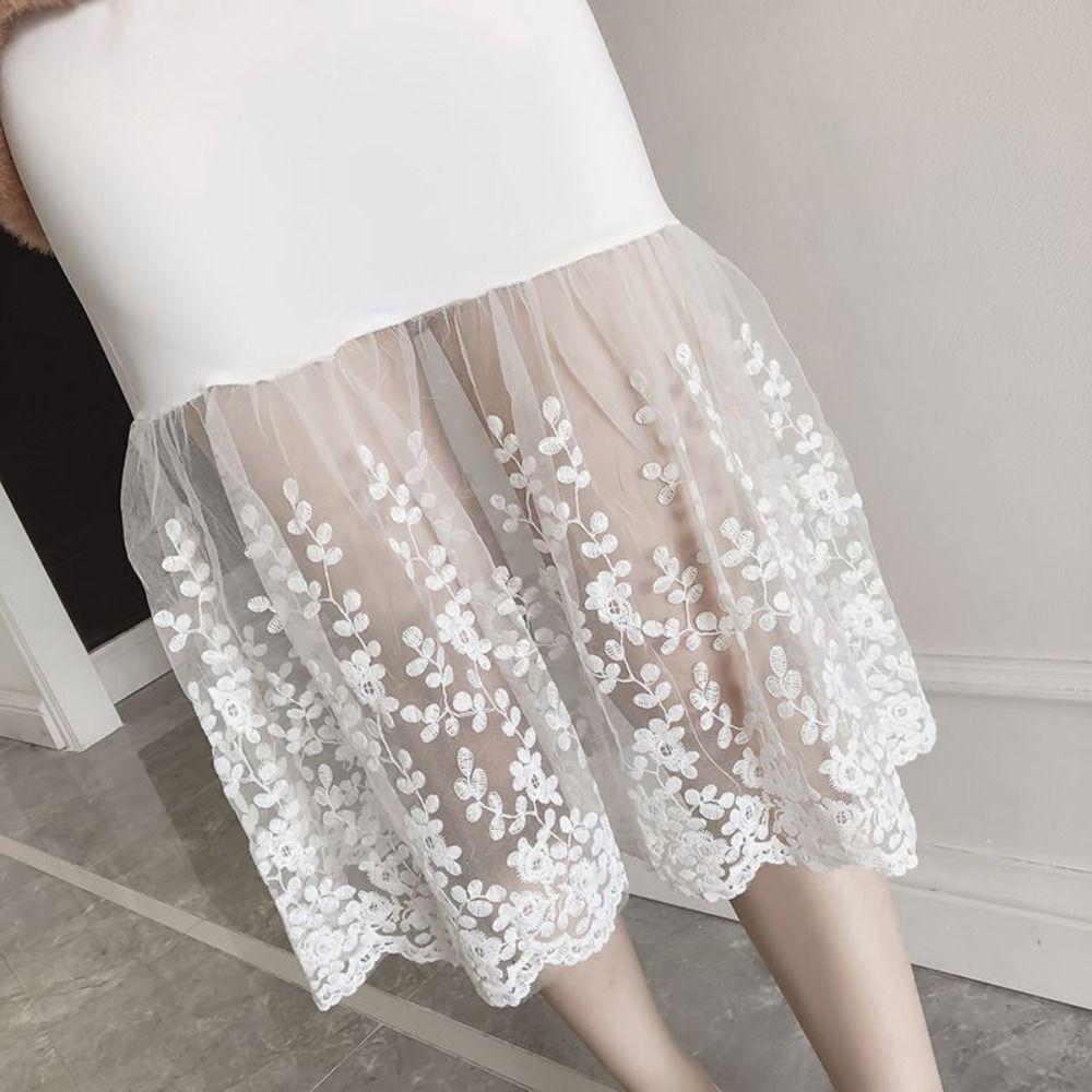 Flower Safety Skirt Petticoat Anti-glare Mesh Underskirt Slips Dress  Commuting