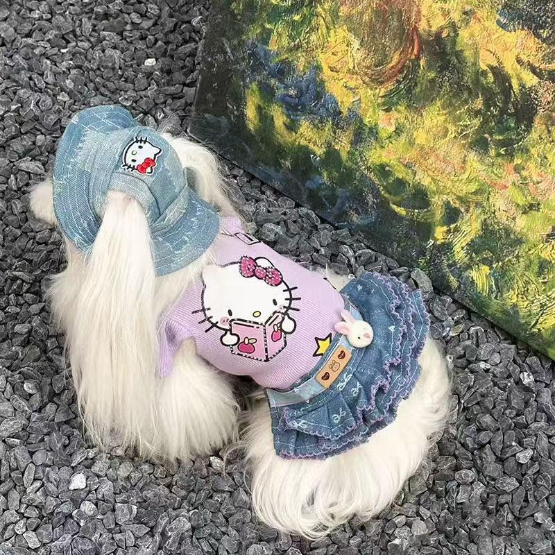 

Pet clothes bow princess wind pet dog dog summer skirt than bear yorkshire cool comfortable clothes Xl chest 50 back 40 about 5-6.5kg