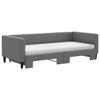VidaXL Daybed with Trundle and Mattress Dark Grey 90x190 Cm Fabric 3196607