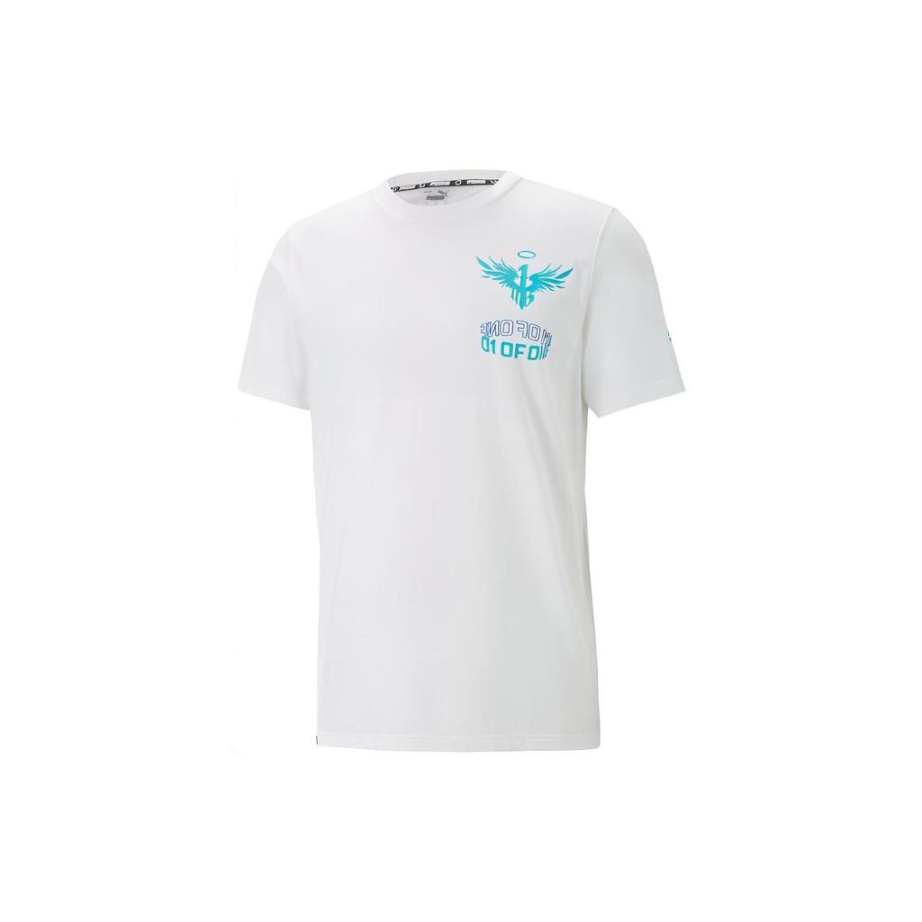 PUMA Mb One Of One Tee With Graphic Print Men Tops White 538005-01