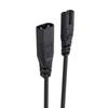 IEC320 Male Plug Extension Power Cable 2Pin Connector Line IEC320-C7 to IEC320-C8 Converter Adapter Cable Power Cord