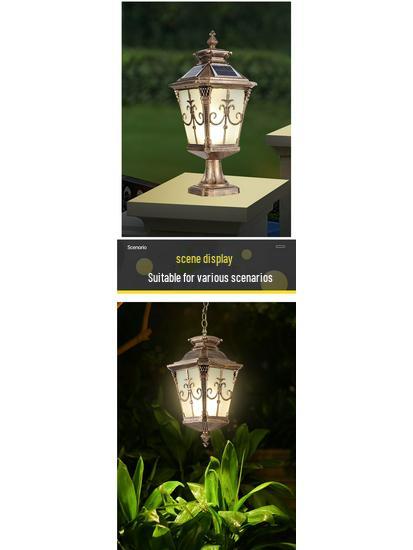 European Style Outdoor Solar Post Light: Waterproof Gate, Pillar, and Villa Wall Illumination