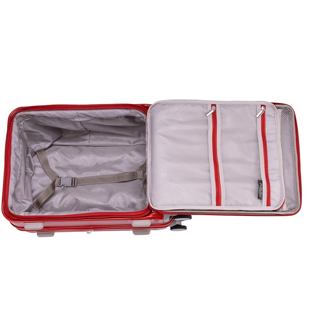 Carry Carry S Front 5W1H Taiwan [Actus] Suitcase, Carry-on, Case, Bag, Size, Opening, Expandable, Carry, 74-20610, PM1200 (blood orange)