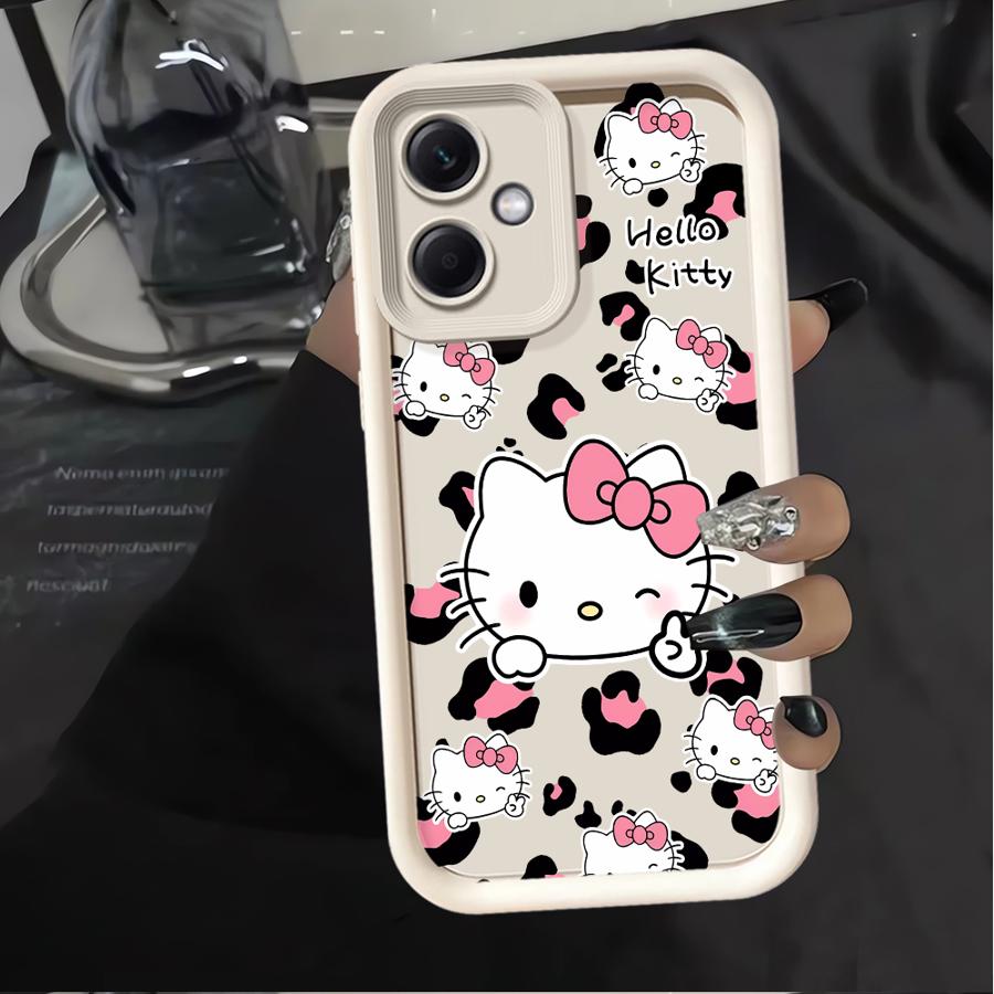 Hello Kitty Leopard Print Pattern Case for Xiaomi Redmi Note 14 Pro Plus 9s 10S 11 12 12S 10 11S Note 13 Phone Cover