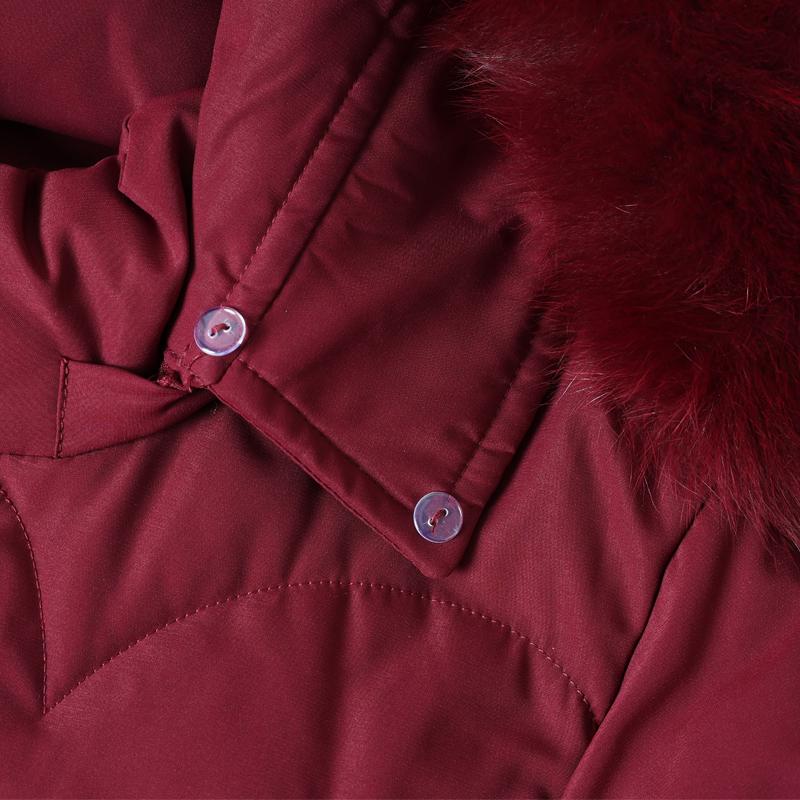 Real Fur Collar Middle Age Women's Winter Down Jackets Hooded Plus Size Thick Down Coats Woman Outerwears