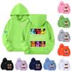 Kids Printed Hooded Sweatshirt Casual Loose Fit Pullover for Boys Girls