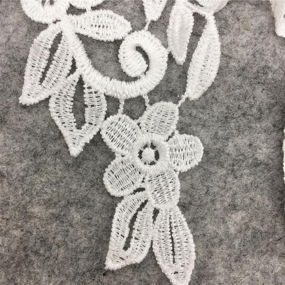 Diy Lace Polyester Pair Collar Lace, Embroidered False Collar Lace, Patch Sticker, Decorative Fabric Lace Sticker