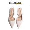 BEIJIANI A3289-46 Strasskette Einriemen Peep-Toe Stilettoabsätze